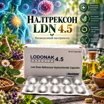 Lodonak-4.5 (низкодозный налтрексон) 60капсул 