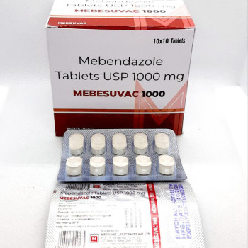 Mebsuvac-1000 (Мебендазол 1000мг) 100таблеток 
